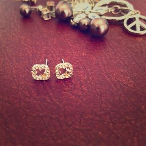 Gold Rhinestone Studs